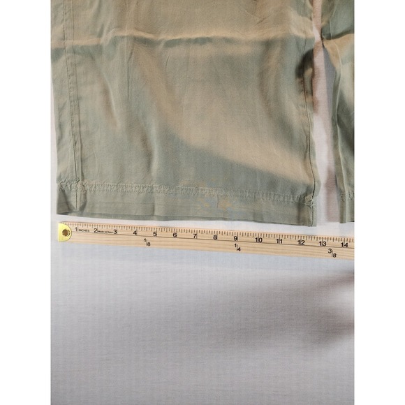 Thread & Supply Womens Super Soft Relaxed Fit Wide Leg Crop Pants Sage Size L - Picture 4 of 8